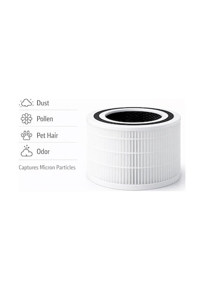 Lexroo Levoit Core 300, Core 300s Air Purifier Uyumlu Hepa + Karbon Filtre - Beyaz Beyaz