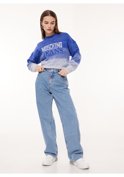 Moschino Jeans Mavi Kadın Denim Pantolon A0336 İndigo