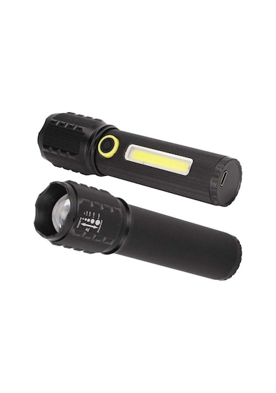 Powermaster Jf-72 X2000 Zoomlu Flash Özellikli Şarjlı Metal Kasa El Feneri - Çok Renkli