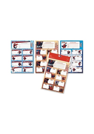 Keskin Color Spider Man Okul Etiketi 3 Sayfa 24 Etiket - 2 Adet Çok Renkli