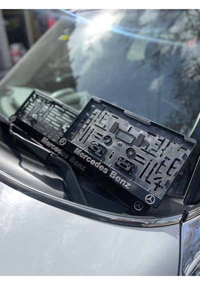 3d Mercedes Benz Takmatik Plakalık 1 Tanesi Kare Plakalık