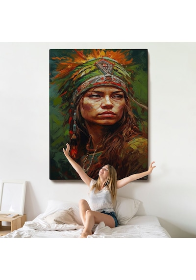 Miyrem^ Canvas Serie Kızıldereli Güzel Kız Tablosu-7774