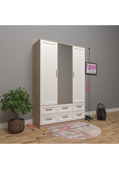 Modern Çıtalı Kapak Gardırop Mdf Antrasit Modern Çıtalı Kapak Gardırop Mdf Antrasit