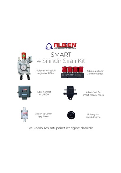 Albien Kesicili Sıralı Sistem Smart 4 Silindir Lpg Kit