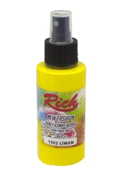 Rich New Fashion Sprey Kumaş Boyası 100 Cc. 1502 Limon Sarı