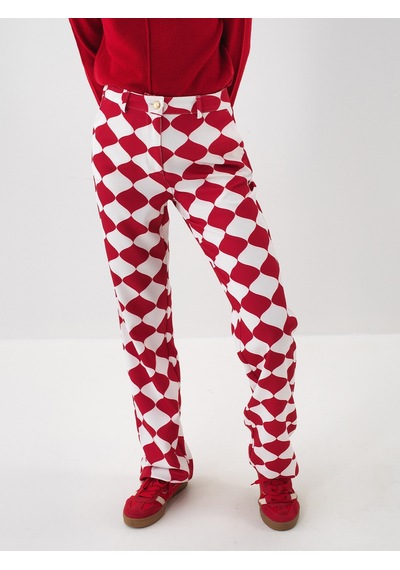 Kırmızı Formunu Koruyan Regular Fit Pantolon 201252