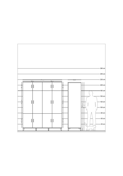 Kronos Gardrop 10 Raflı 12 Kapaklı 2 Askılı 176x59x221 Antrasit-çam Çam Kronos Gardrop 10 Raflı 12 Kapaklı 2 Askılı 176x59x221 Antrasit-çam Çam