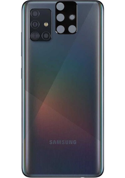 Galaxy A51 Zore 3D Kamera Camı Siyah