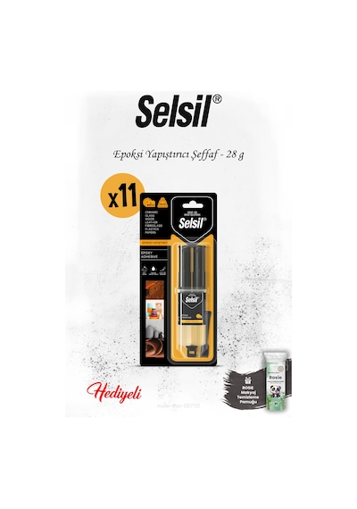 11 Adet Selsil Epoksi Yapıştırıcı Şeffaf, Rosıe