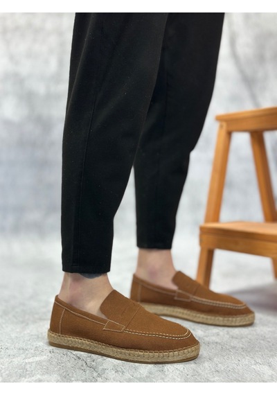 Ba0359 Boa Doğal Deri Tozu Bağcıksız Kauçuk El Yapımı Espadril Taban Taba Renk Erkek Ayakkabı Taba Ba0359 Boa Doğal Deri Tozu Bağcıksız Kauçuk El Yapımı Espadril Taban Taba Renk Erkek Ayakkabı Taba