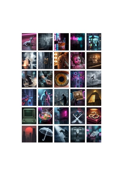 60 Adet Blade Runner Temalı Sticker Seti - 2 Sayfa - Laptop Defter İçin Çok Renkli