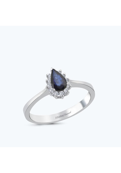 Altınbaş Pırlanta Safir Damla Yüzük Erm1043s-14k