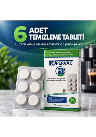 Siemens Kahve Ve Espresso Makineleri İle Uyumlu Temizleyici Yağ Çözücü Tablet Beyaz