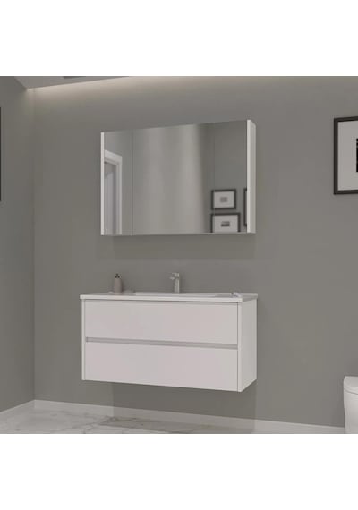 Orka Side 100 Cm Çekmeceli Beyaz Banyo Dolabı Takımı Çok Renkli Orka Side 100 Cm Çekmeceli Beyaz Banyo Dolabı Takımı Çok Renkli
