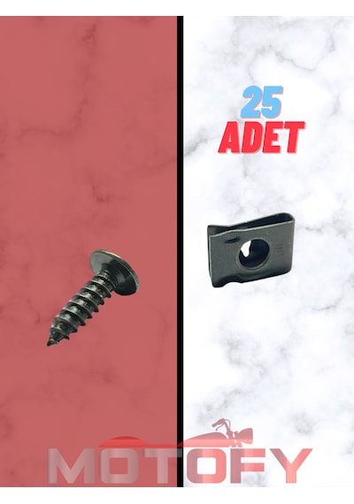 Motosiklet Grenaj Vida Segman Klips Seti 25 Adet