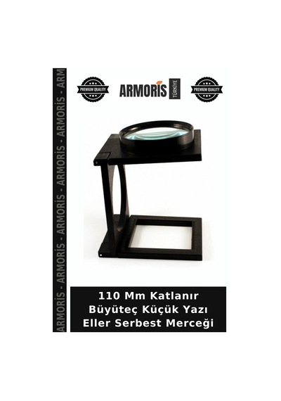 110 Mm Katlanır Büyüteç Küçük Yazı Eller Serbest Merceği