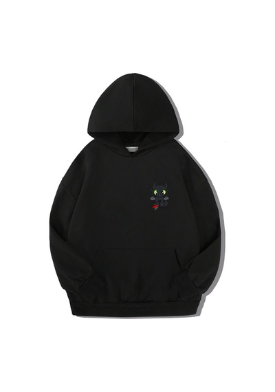 Brz Kids Unisex Çocuk Night Fury Ejderhanı Nasıl Eğitirsin Hoodie Siyah