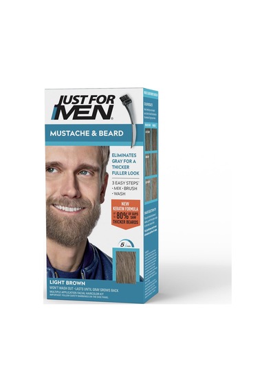 Bıyık Ve Sakal, Gri Saçlar İçin Sakal Boyama Kolay Uygulama İçin Fırça Dahil, Biotin Aloe Ve Hindistan Cevizi Yağı İle Sağlıklı Yüz Saçları İçin - Açık Kahverengi, M-25