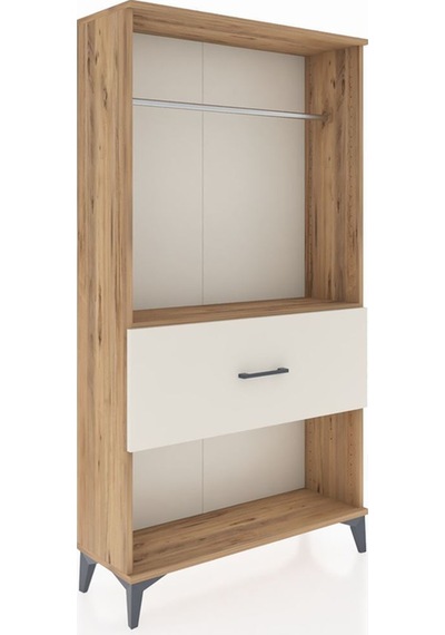 Arges Dolap Tek Raflı Tek Çekmeceli Tek Askılı 88x30x163 Çam-aytaşı Atlas Çam