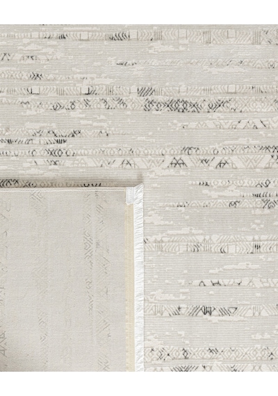 Madame Coco Beuil Halı - Beyaz/gri - 80x300 Cm 8684427190227 Beyaz