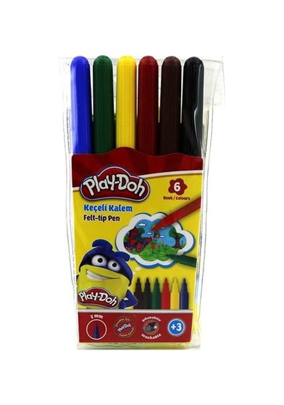 Play-Doh 6 Renk Keçeli Kalem 2 Mm Ke004