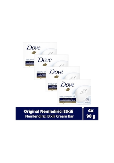 Dove Beauty Cream Bar Katı Sabun 4 x 90 G