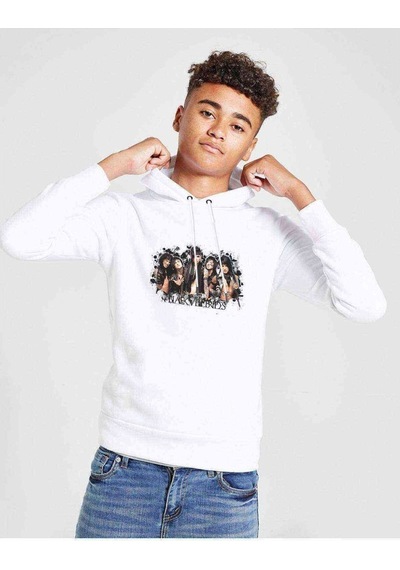 Tshirthane Black Veil Brides Group Baskılı Unisex Çocuk Kapüşonlu Sweatshirt Beyaz