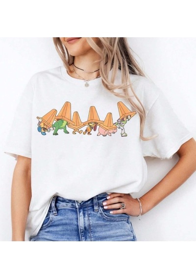 Flood Of Style Kadın Beyaz Duba Animal Baskılı Oversize