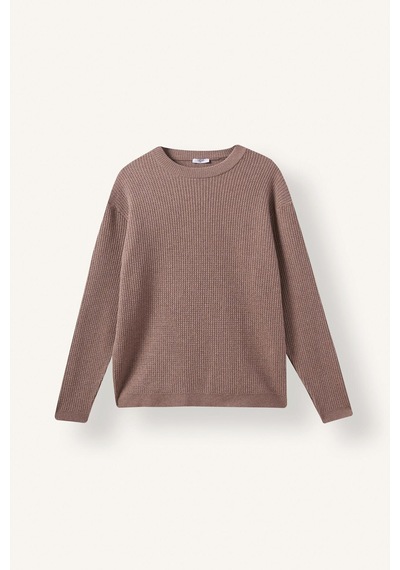 Defacto Relaxed Fit Bisiklet Yaka Basic Triko Kazak G6422ax26aubg734 Bej-bg734