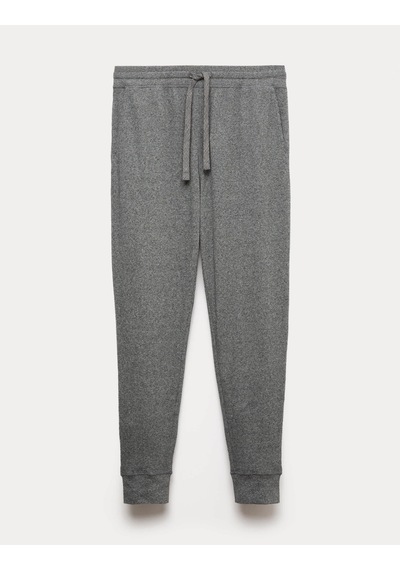 Marks & Spencer Saf Pamuklu Waffle Pijama Altı T07003567 Gri