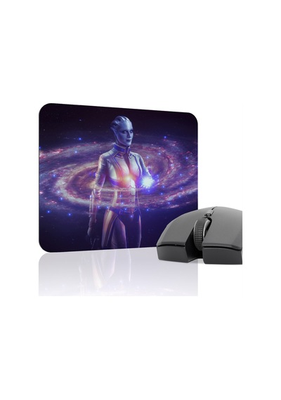 Mass Effect Kaymaz Dikişli Kauçuk Oyuncu Mousepad V4 - 22x18 Gaming Mouse Pad Fare Altlığı