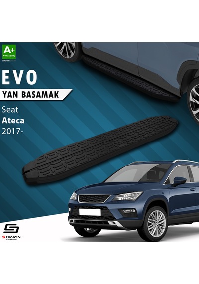 S-dizayn Seat Ateca Evo Siyah Yan Basamak 173 Cm 2017 Üzeri