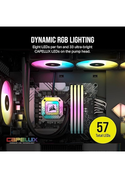 Corsair İcue H100i Elite Capellix Xt Cw-9060072-ww 240 Mm İşlemci Sıvı Soğutucu - Teşhir