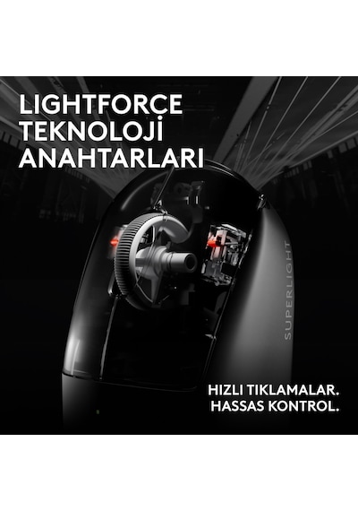 Logitech G Pro X Superlight 2c Hafif Hero 2 Sensör 32.000 Dpı Lıghtspeed Kablosuz Oyuncu Mouse - Siyah G Pro X Superlight 2