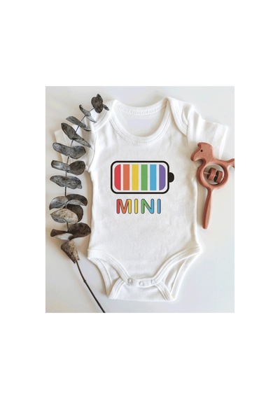 Babylimon Battery Mini Kısa Kol Organik Bebek Body Beyaz - 132150879 Beyaz