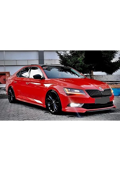 Skoda Superb Aero Yan Marşpiyel Seti Mat Siyah Plastik 2 Adet 2015 2016 2017 2018 2019