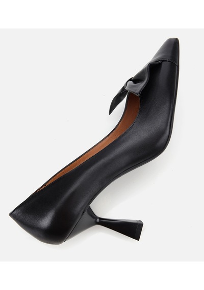 Hotiç Kadın Deri Siyah Fiyonk Detaylı İnce Topuklu Stiletto 01ayh315460a100 01ayh315460a100 Siyah