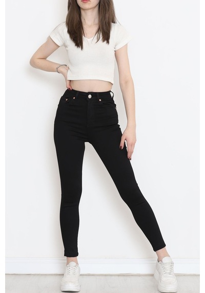 Mokashopin - Dar Paça Kot Pantolon Siyah1 - 10801.1431. 001