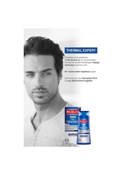 Bioblas Thermal Expert Men Kepek ve Saç Dökülmesine Karşı Şampuan 360 Ml