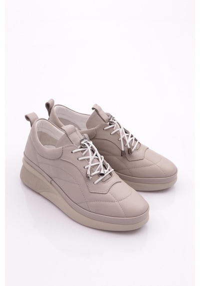 Dgn 123 Kadin Bağcikli Sneaker Ayakkabi 123-2499-R7512 Gri