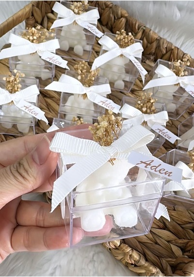 Bernami Vazo Pinterest Ayıcıklı Mum Krem Kutulu 10 Adet Diğer