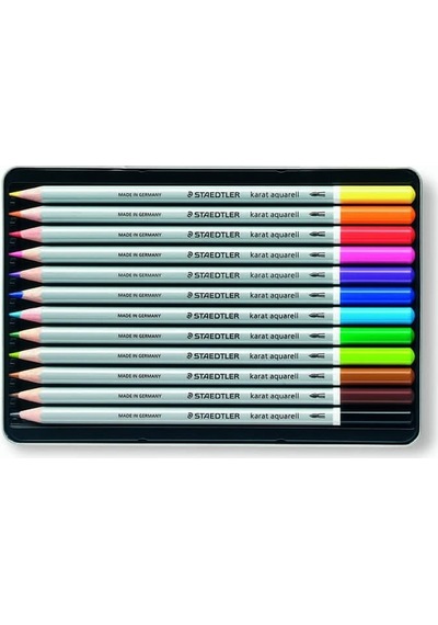 Staedtler Karat Aquarell Sulandırılabilir Kuruboya Seti 12 Renk