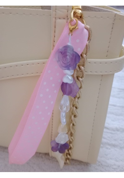 Wisheratelier Mor Ve Pembe Tonlarda Çanta Charmı Mor - Pembe