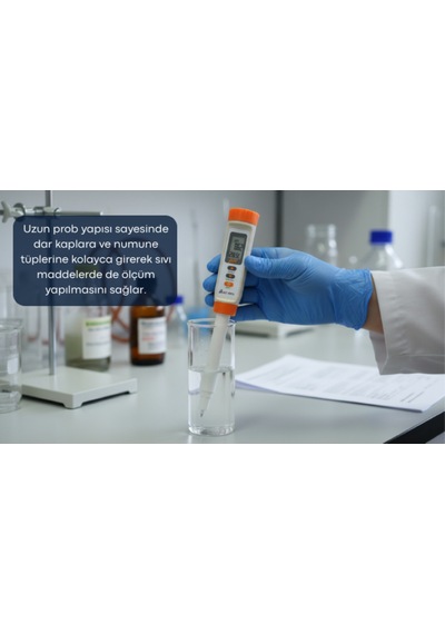 Az 8613 Gıda Ph Ölçer Değiştirilebilir Problu İnce Uçlu 0