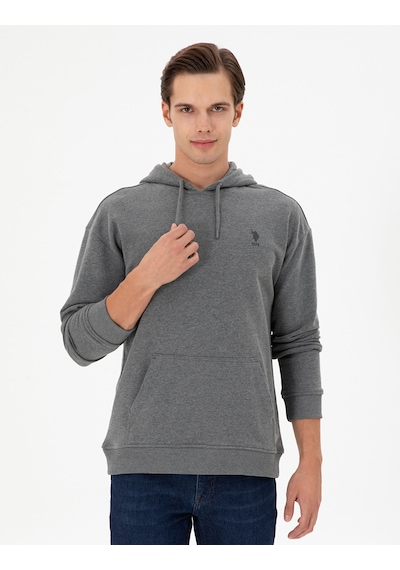 U.s. Polo Assn. Erkek Antrasit Melanj Sweatshirt 50298271-vr081 Antrasit Melanj