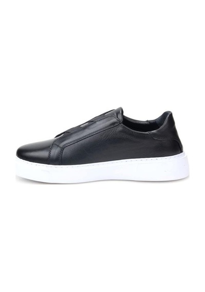 Mariotto Pisagor Ps-586 Erkek Hakiki Deri Sneakers Spor Ayakkkabı Siyah - Beyaz