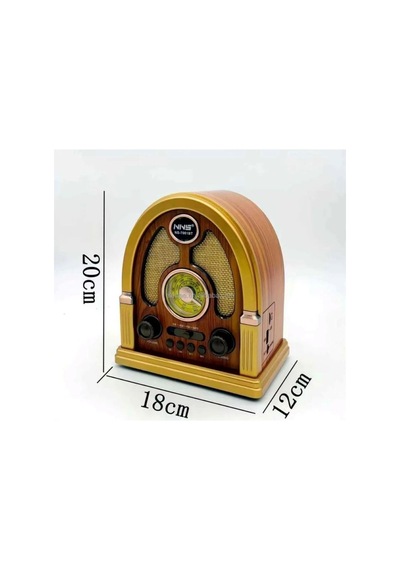 Ns-7061 Retro Ahşap Tasarım Bluetooth Hoparlörlü Radyo Fm/am Destekli, Şarjlı Ve Taşınabiliri Rady-436