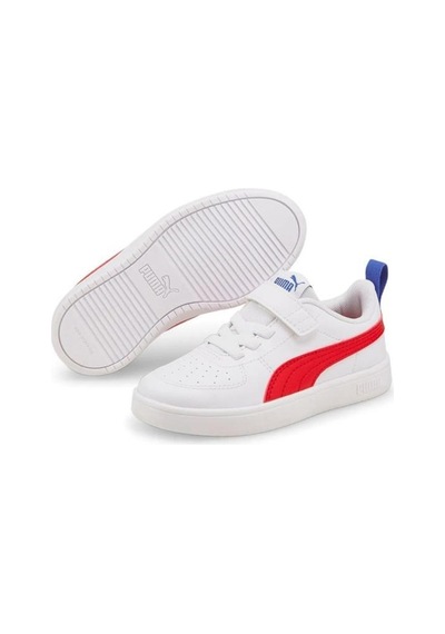 Puma 38583605 Rickie Ac+ Ps Whıte Red Dazzling Blue Çocuk Sneaker 001