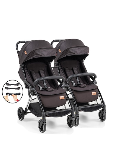 Baby2go Tulipa Cabin Otomatik Katlanan İkiz / Siyah