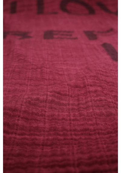 Luckka Çok Amaçlı Müslin Örtü - 100x110 Cm - Ztparçaboya Bordo